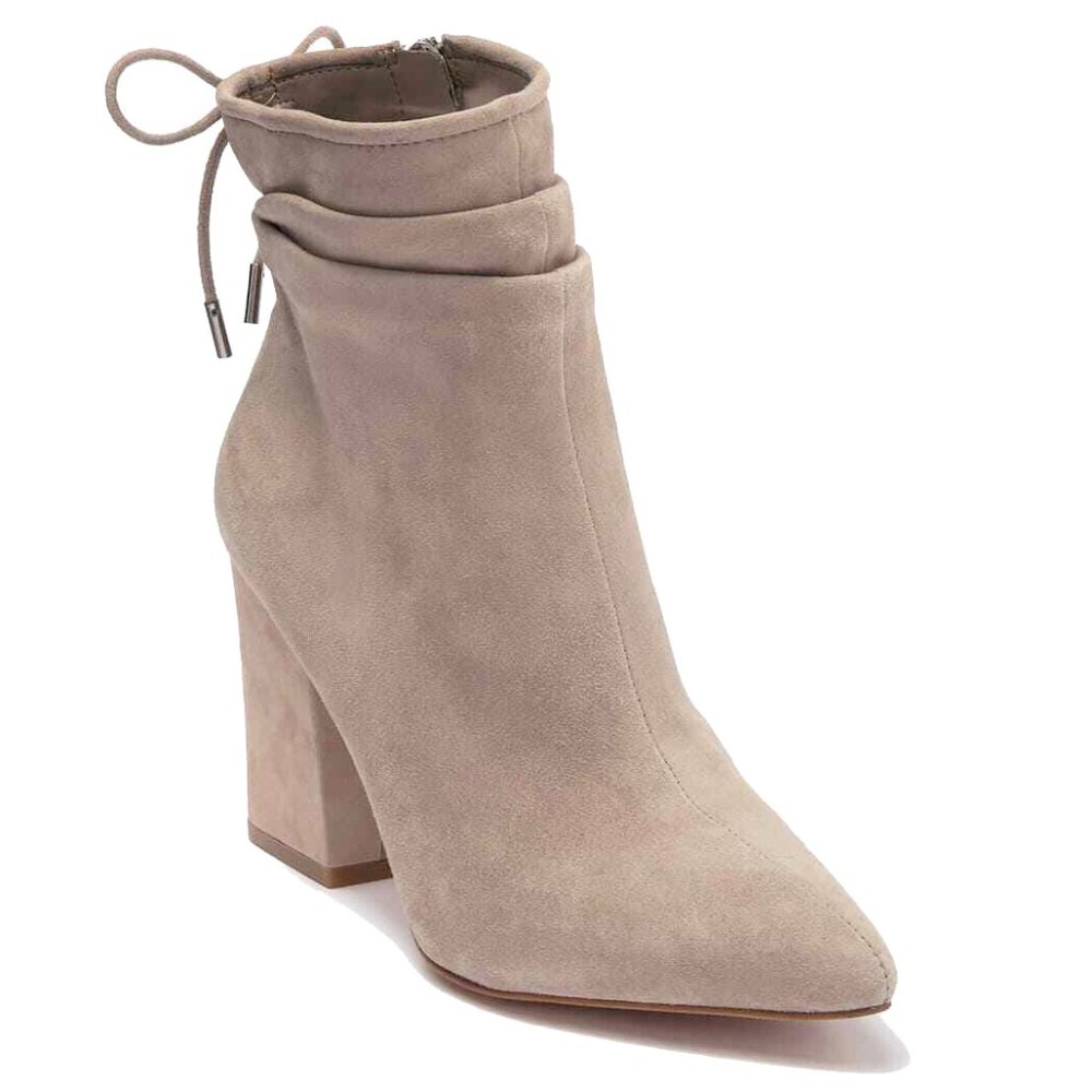 NEW Vince Camuto Women Salali Chateau Suede Slouch Laces Zipper Dress Bootie - Picture 2 of 5